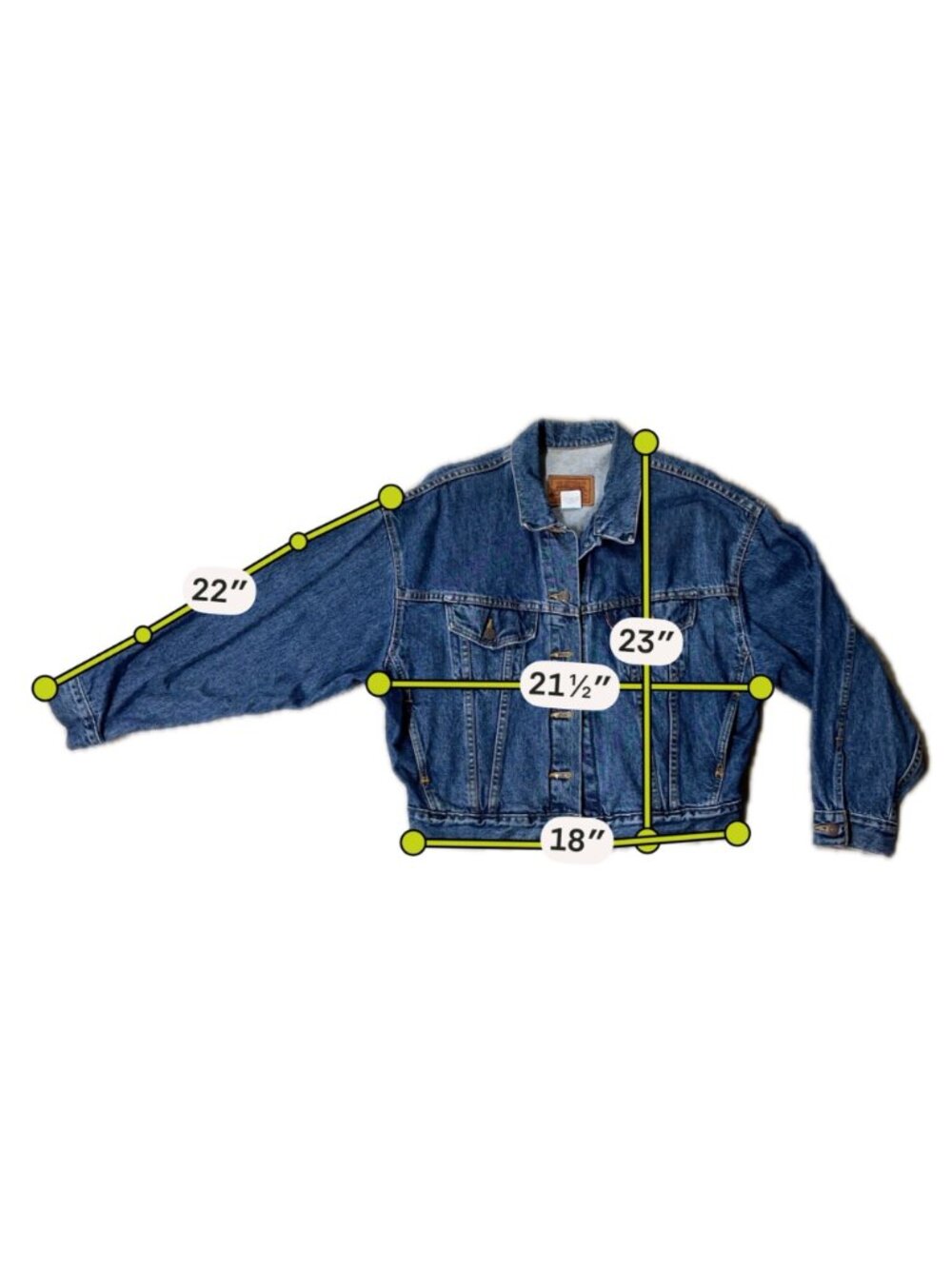 Vintage Levis Jacket Medium Blue Jean Denim Trucker Western 1980s USA Retro - Picture 11 of 11